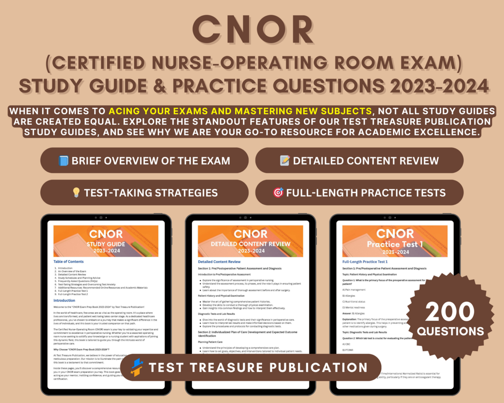 CNOR Study Guide 20232024 Perioperative Nursing Certification Prep