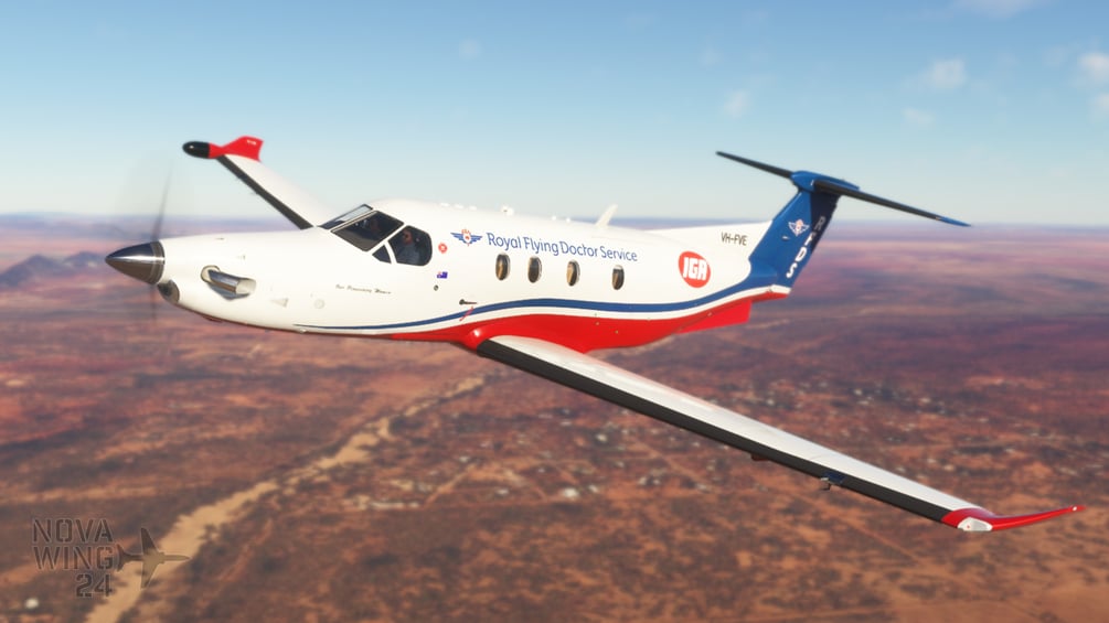 Royal Flying Doctor Service Pilatus PC-12 (SWS) VH-FVE Livery