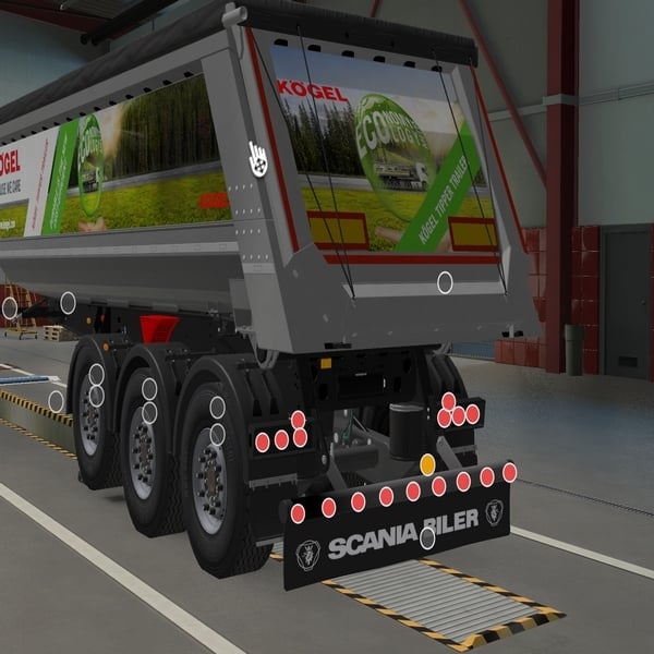 [markers, rear mudflaps, rear bumper tuning part] DLC Kögel trailer slots 1.50 by WC007 D3SIGN