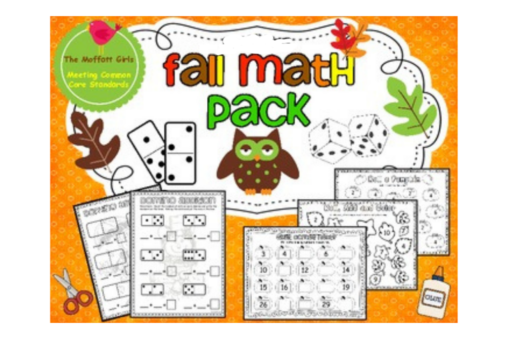 Kids fall math pack