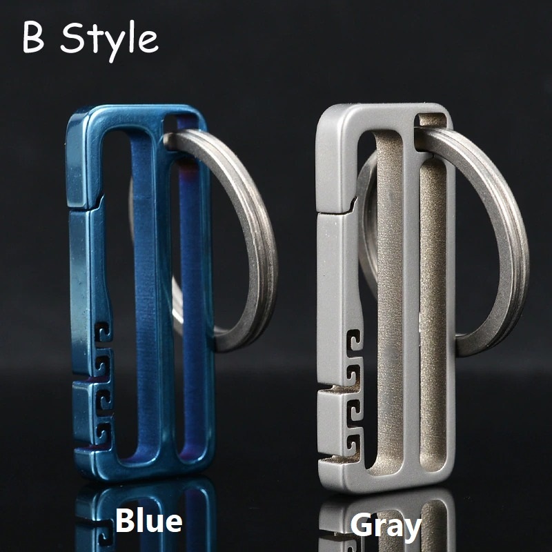 Stainless Steel Key Chain Carabiner Climbing Belt Buckles Key Ring (Silver)  