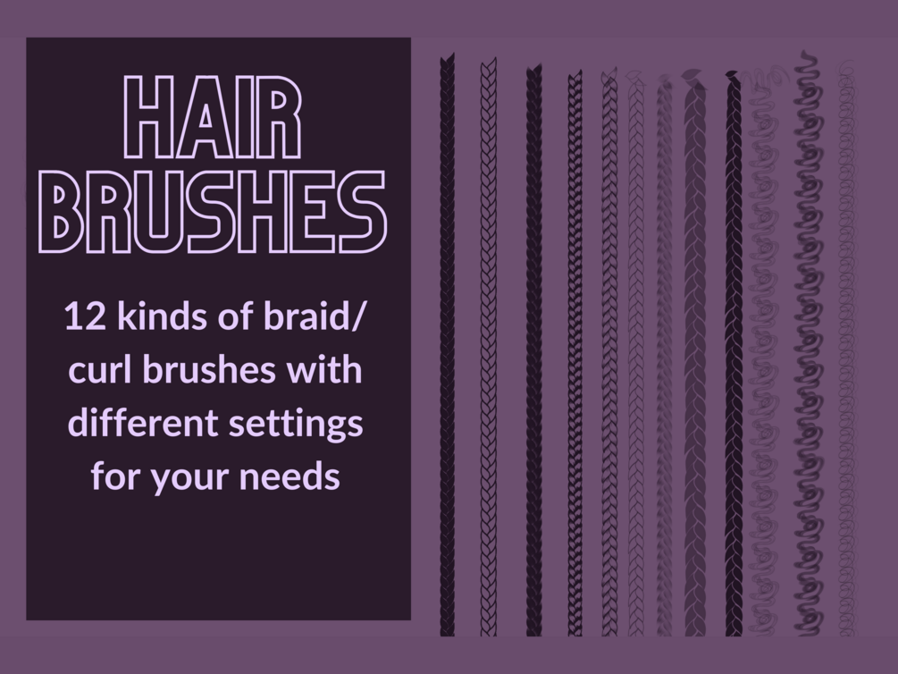 Procreate Braid and Curl Brushes