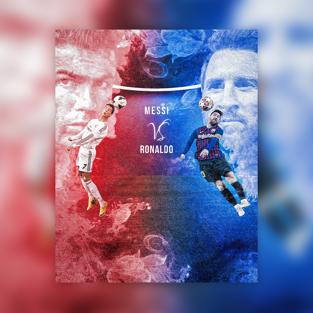 Messi vs Ronaldo - Football Poster Design V.2