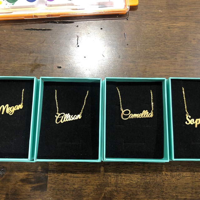 Personalized Solid Gold, 14K Solid Gold Name Necklace, Custom Name