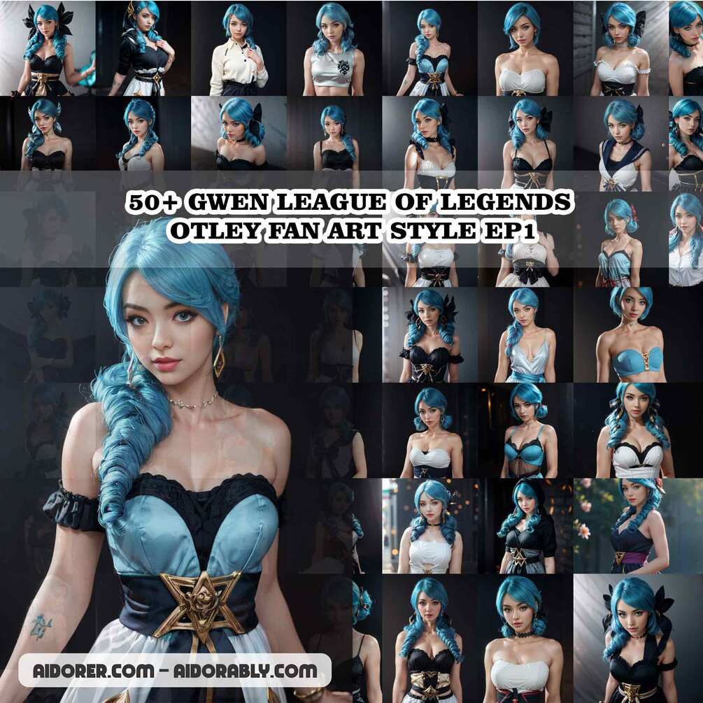 50+ GWEN LEAGUE OF LEGENDS OTLEY FAN ART STYLE EP1