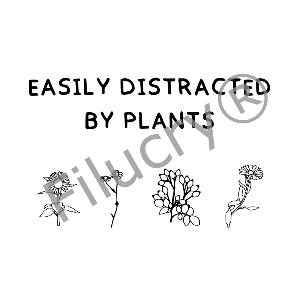 Easily distracted by plants svg png jpg pdf