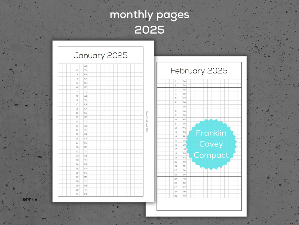 Aazon.co : Franklin Covey Copact 2025 Onth On Two Pages Onthly - View #8
