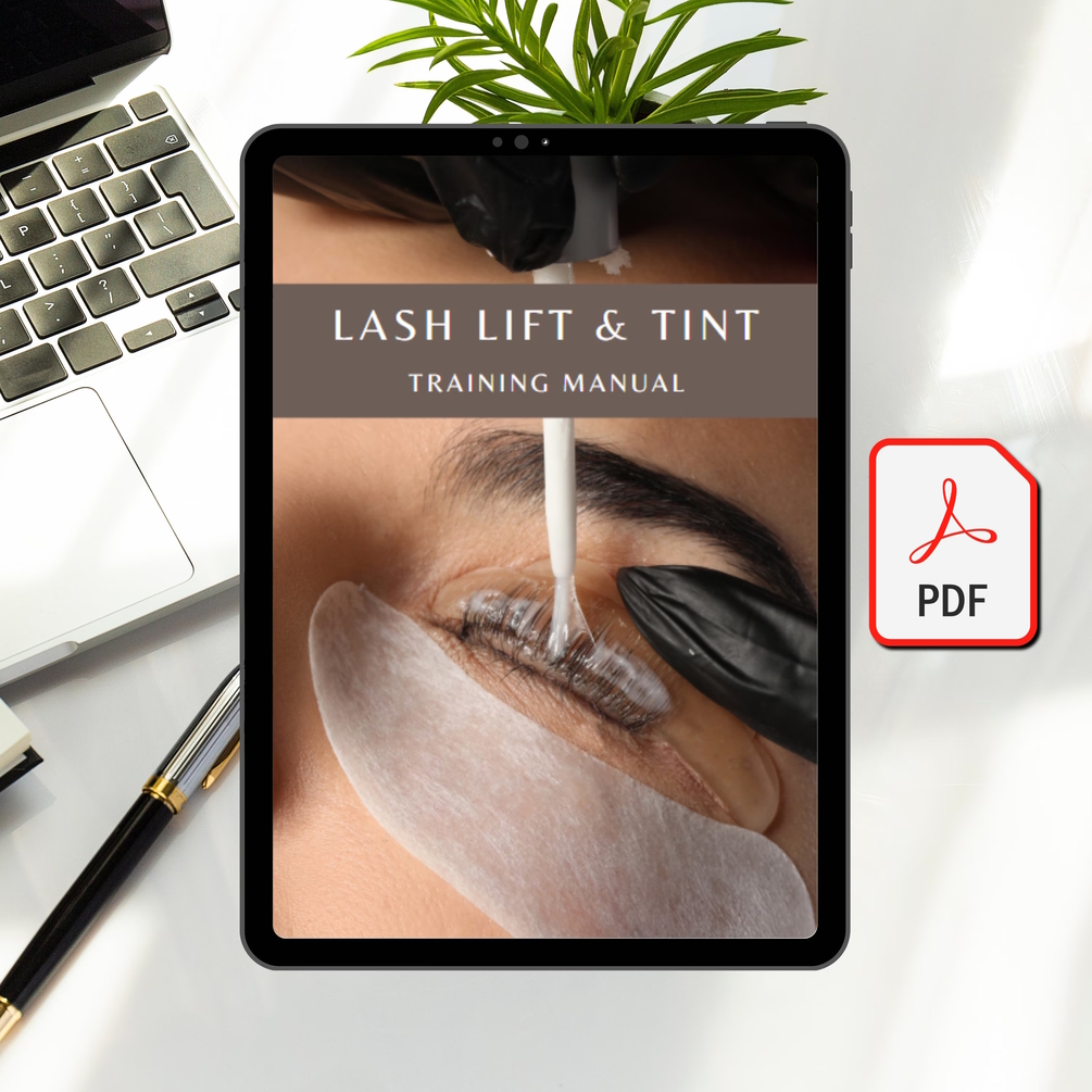Lash Lift & Tint Training Manual PDF Printable Manual Course Tutorial