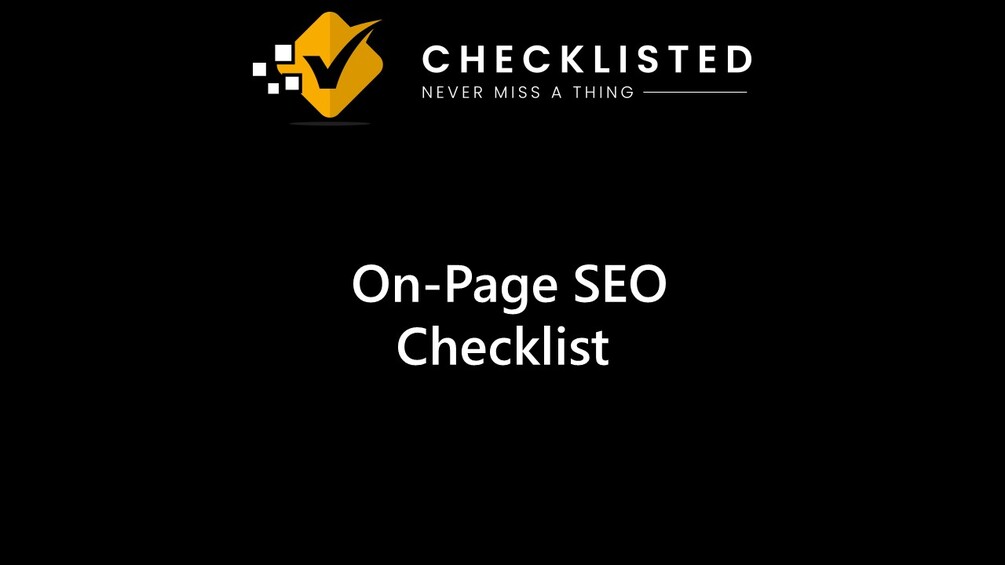 On-Page SEO Checklist