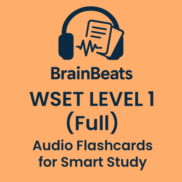 WSET Level 1 – Complete Audio Flashcards Bundle (Chapters 1–9)