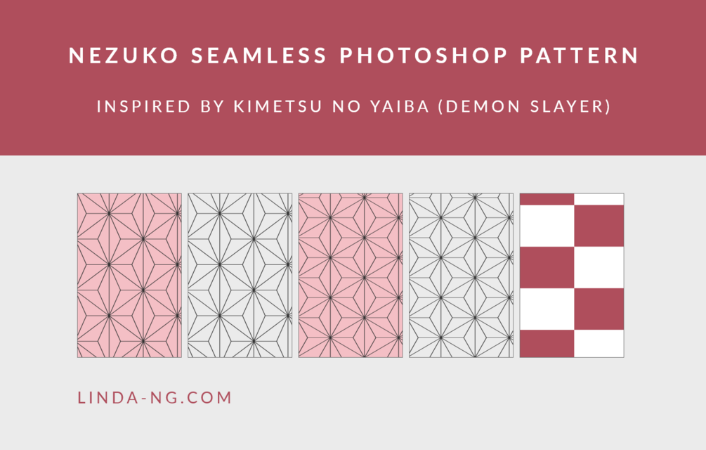 Nezuko Seamless Pattern Set