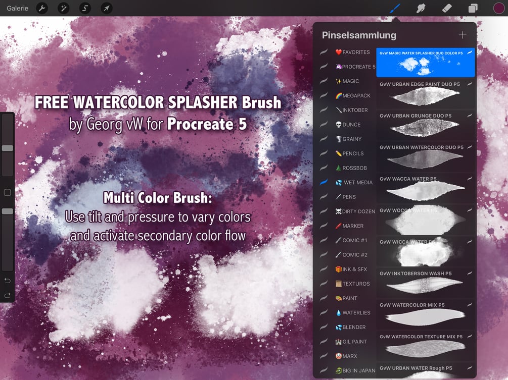 water blender brush procreate free