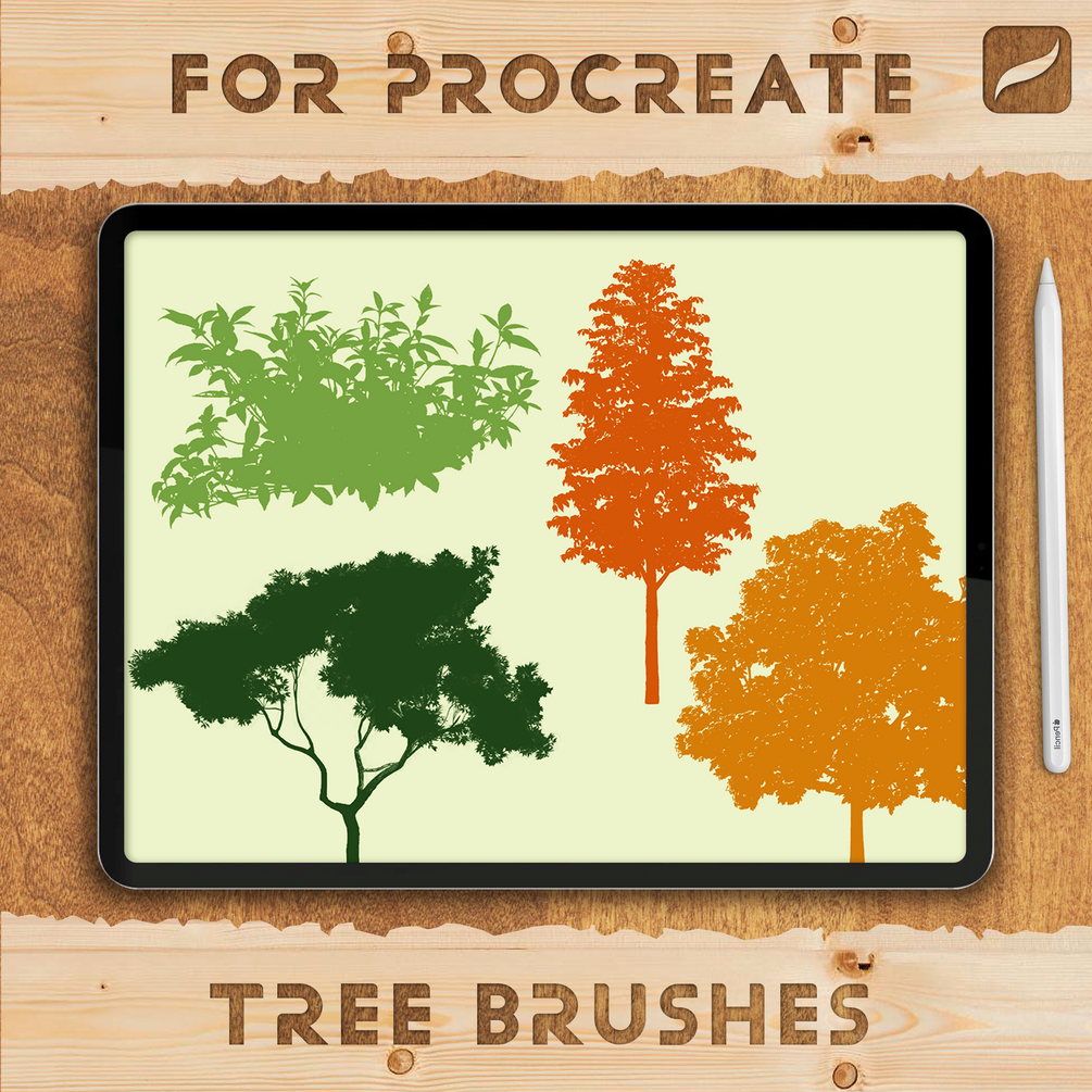 Free Tree Stamp Brushes for Procreate
