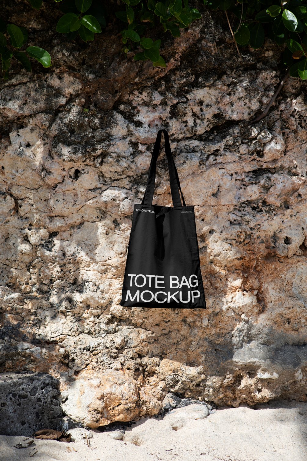 Black tote best sale bag mockup