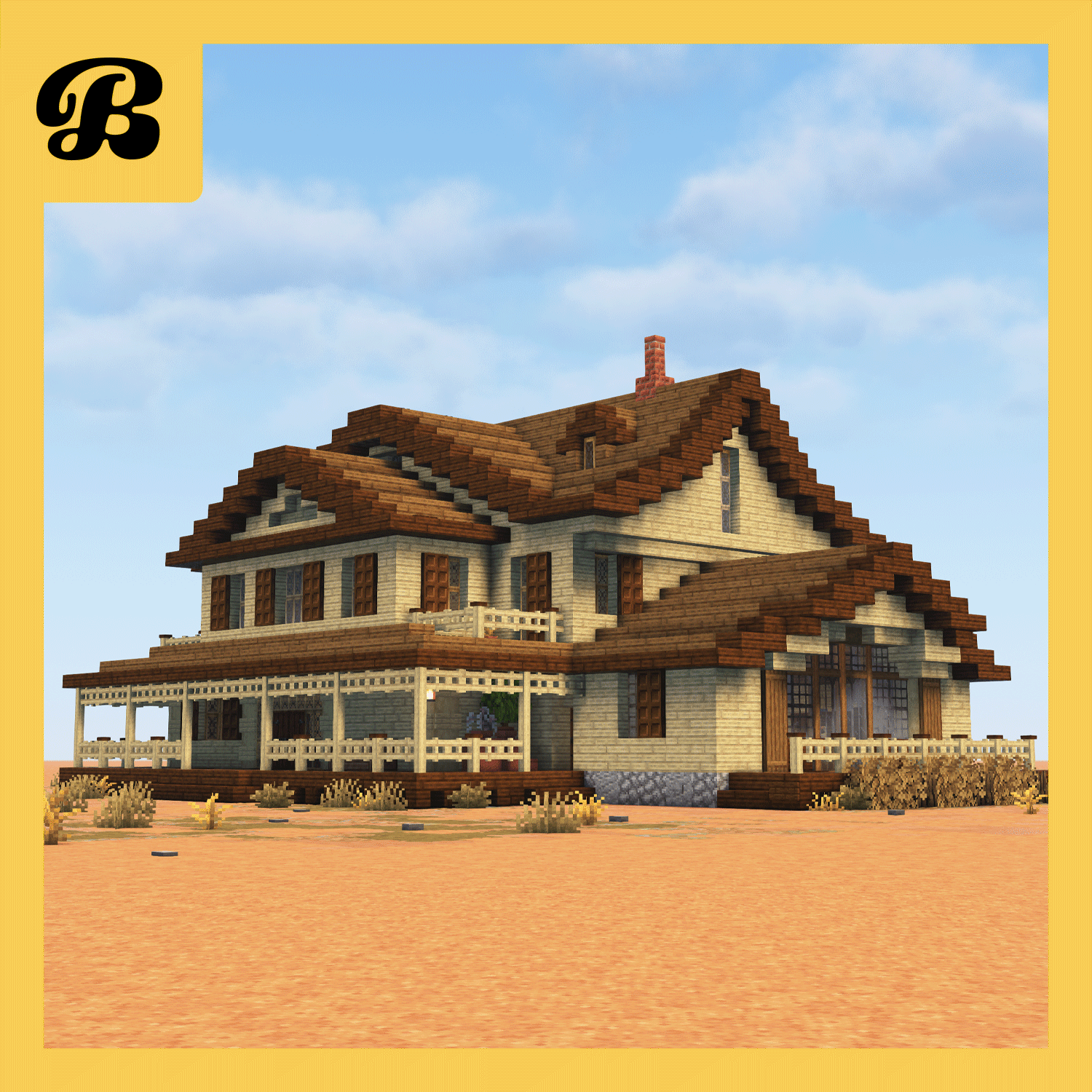 Minecraft - Wild West - Large Ranch Mansion