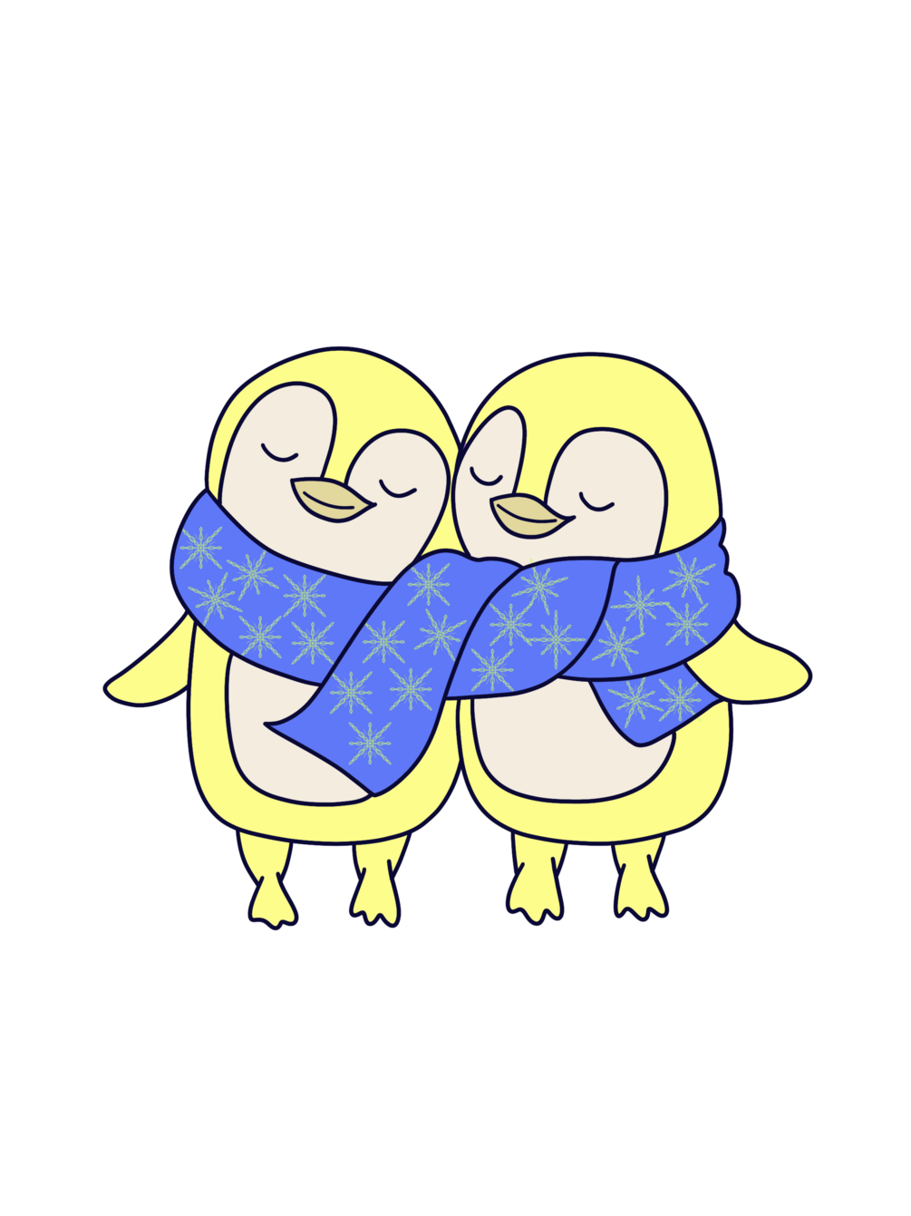 Penguins/ Penguin Couple - Yellow Sticker 3