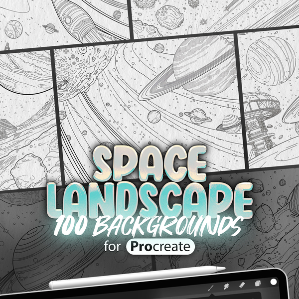 100 Procreate Space Backgrounds Collection by ProCreativeBreeze
