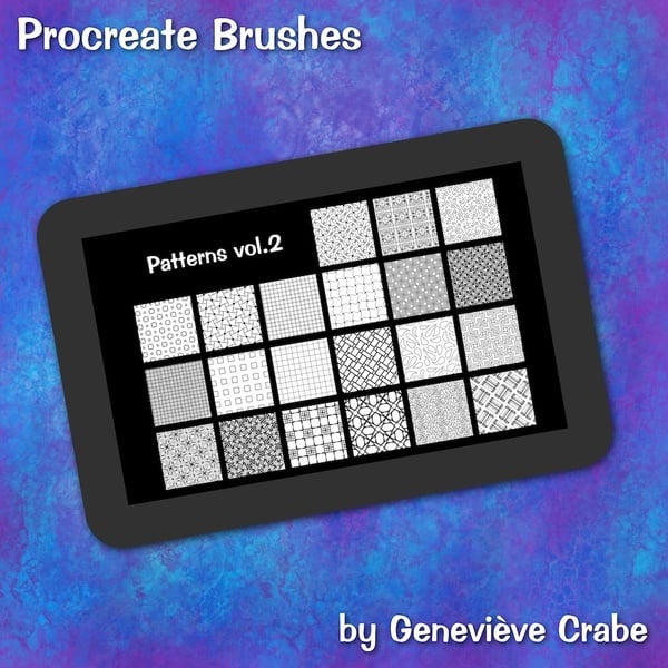 Patterns vol.2 | brushes for Procreate by Genevieve Crabe