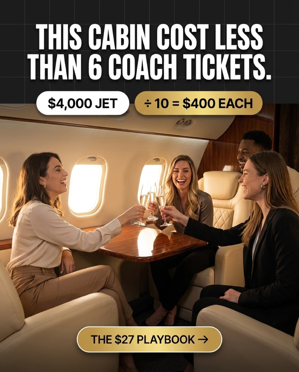 This cabin cost less than 6 coach tickets