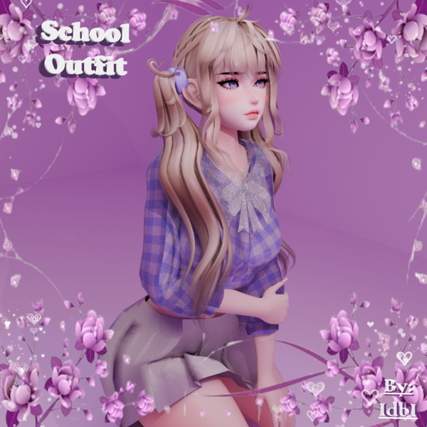 SchoolGirl Outfit -  RP/ZinFit  - Outfit For VRChat