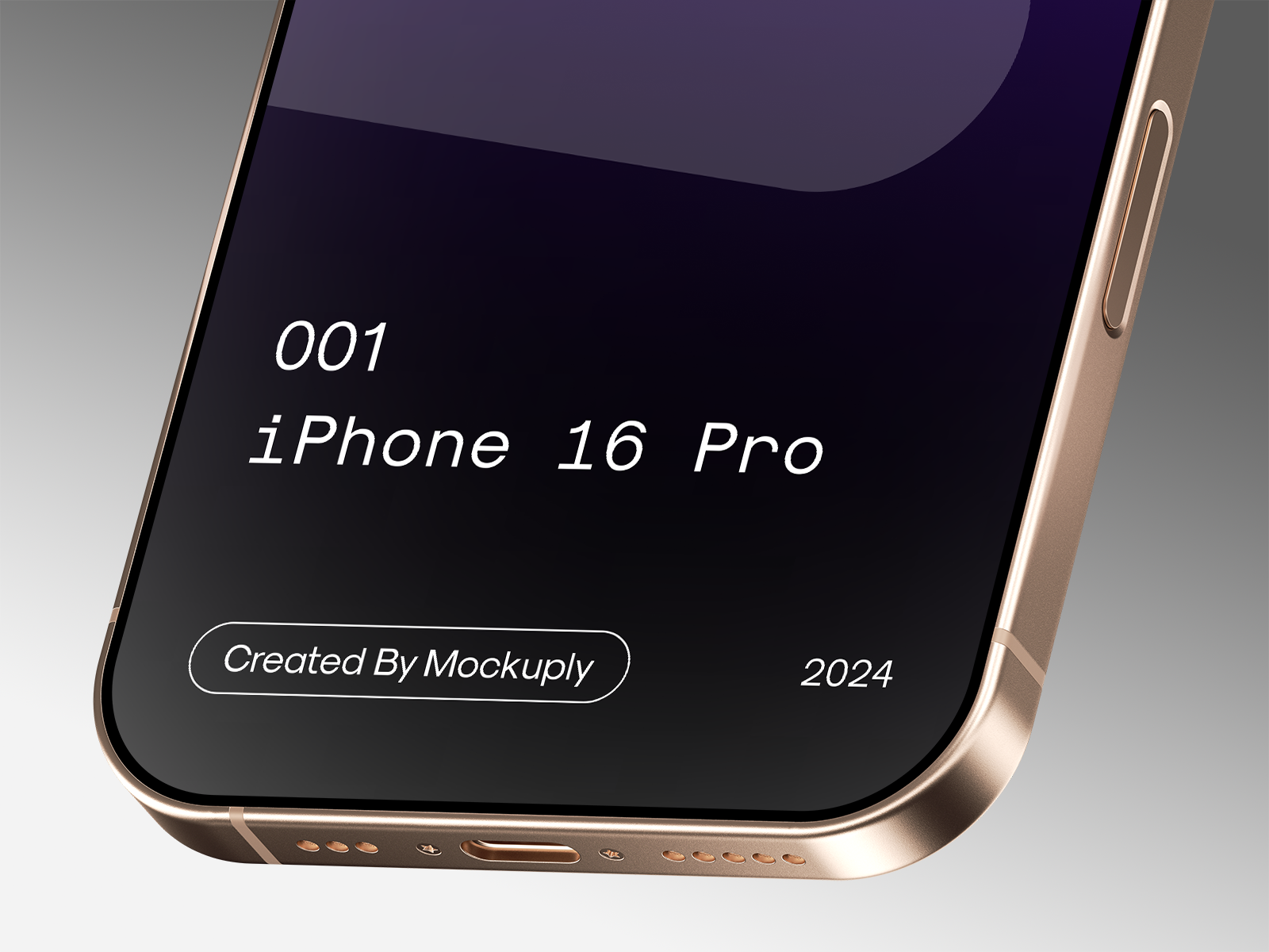 Customizable light iPhone 16 Pro UI mockup, free download