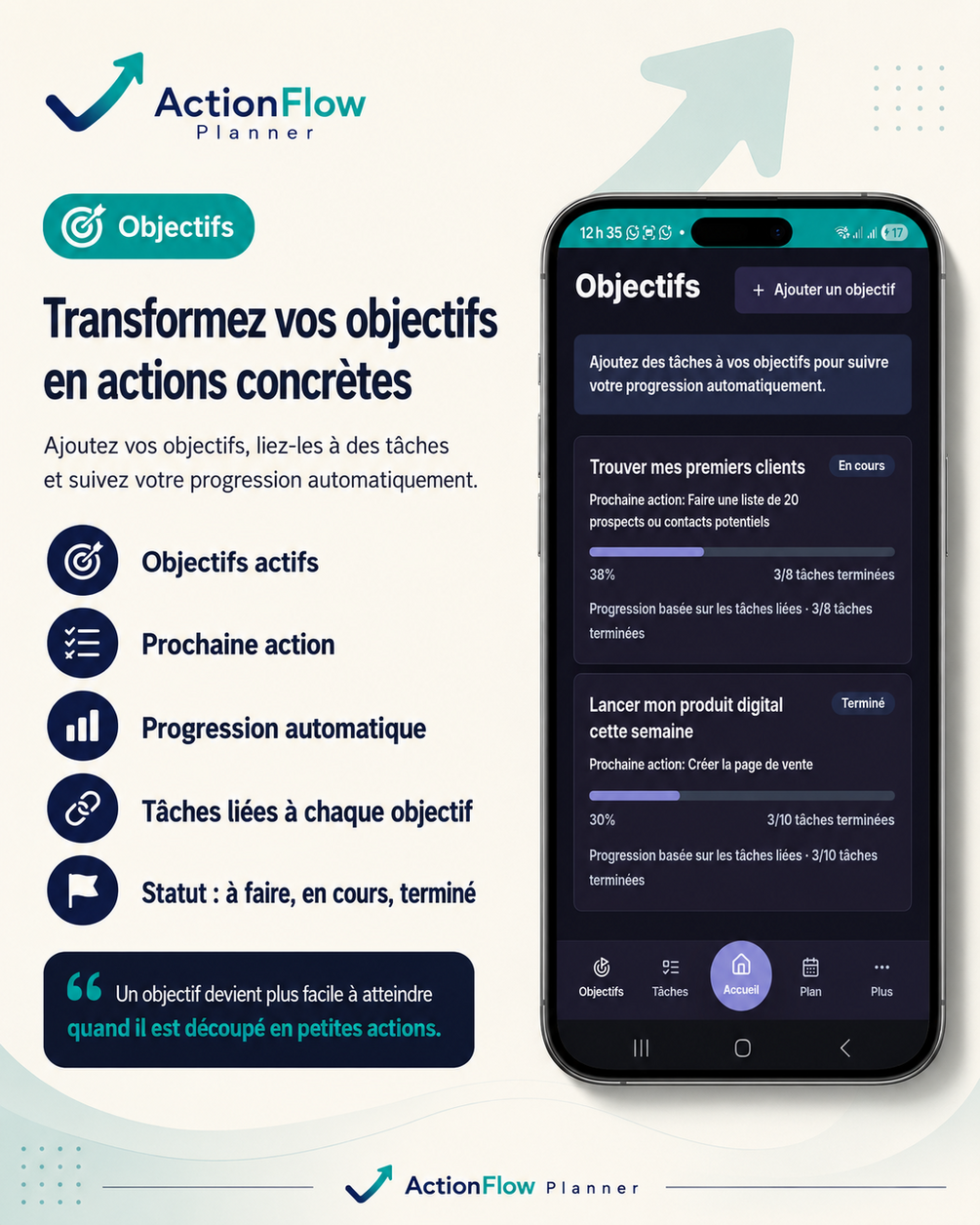 Capture 3 d'ActionFlow Planner