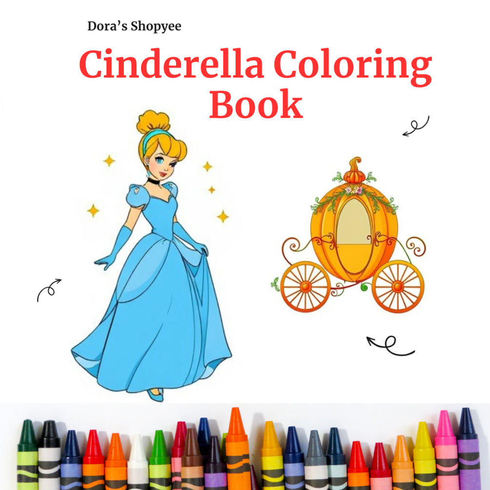 Magical Cinderella Coloring Book Enchanting Scenes for Kids