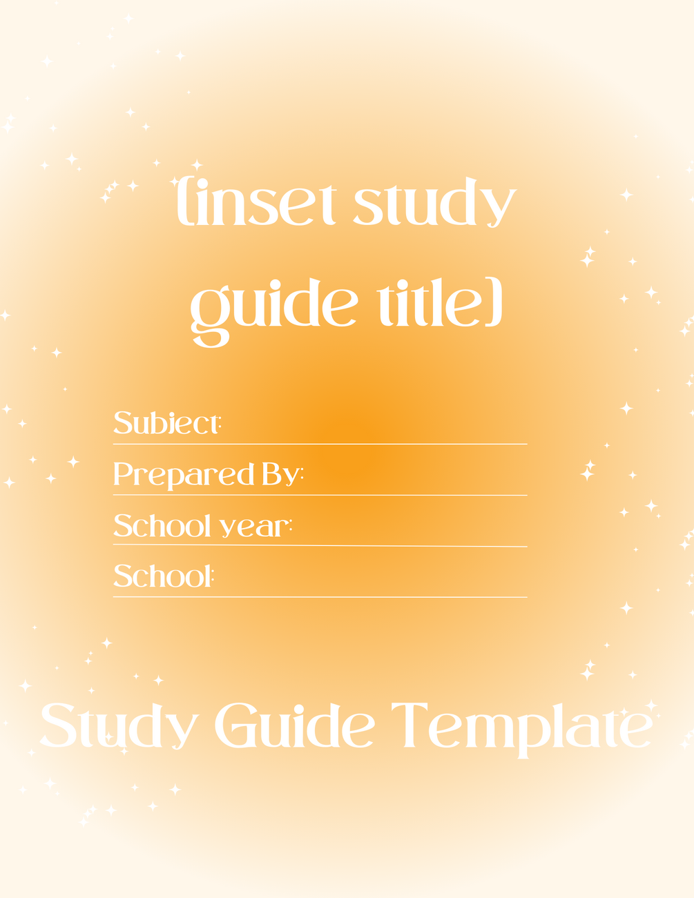 Study Guide Template