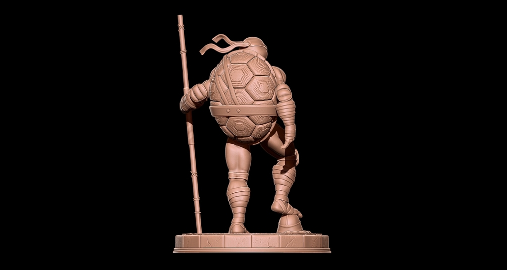 Fanart TMNT Donatello Triumphant Statue 3D model 3D printable