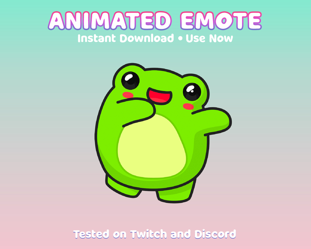 Dance Frog Animated Emote - twitch discord youtube and more!