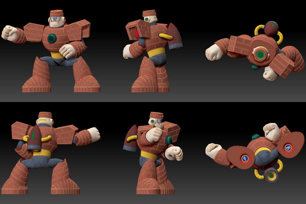 Mega Man 5: Stone Man Maya Rig & 3D Print Kit