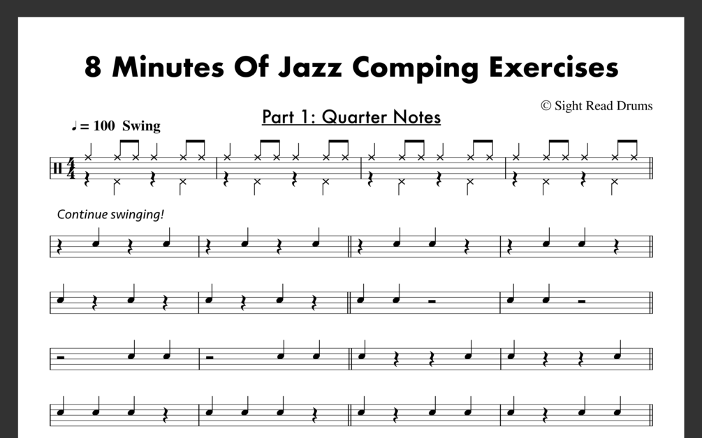 8 Minutes Of Jazz Comping Exercises