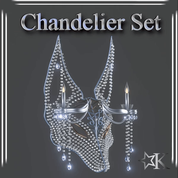 Chandelier Mask and Horn Set (Materials Included) Winter New Years Christmas