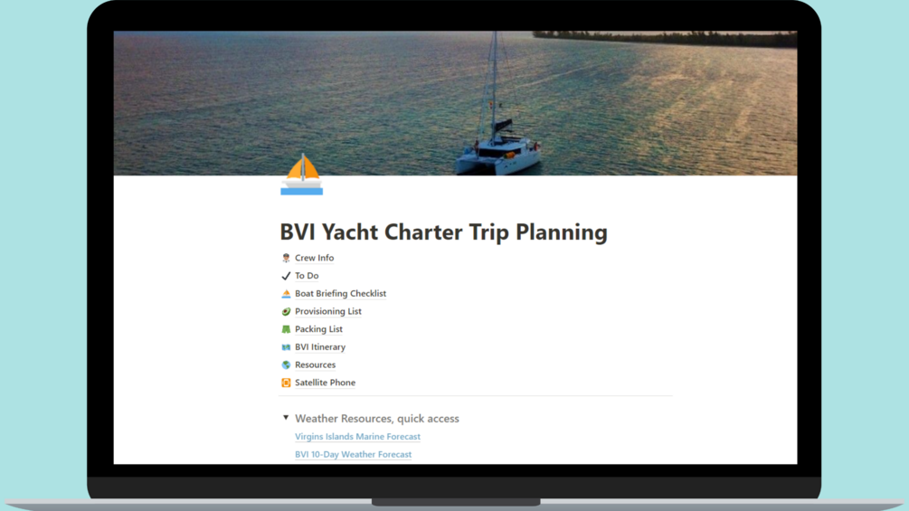 planning a yacht trip