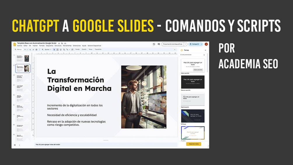 ChatGPT a Google SLIDES - Comandos y Scripts
