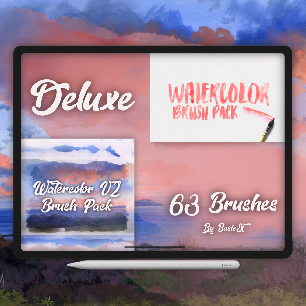 Deluxe watercolor brush set!