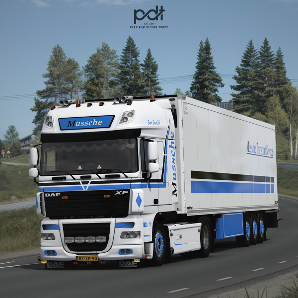DAF XF 105 + Trailer "Mussche Transport" by PlatinumDesignTruck