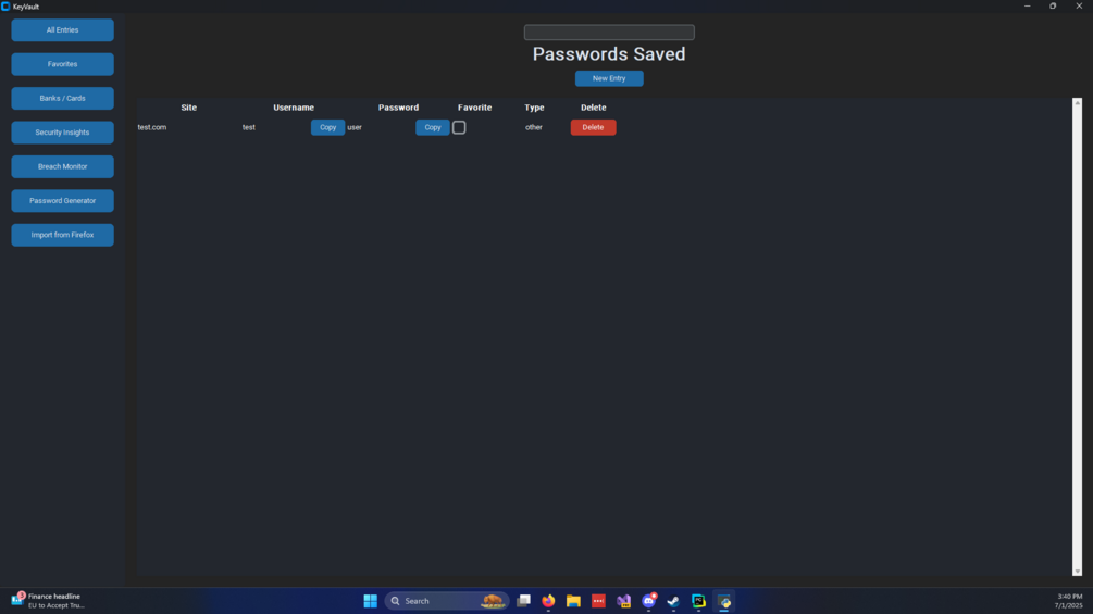KeyVault: Your Ultimate Local Password Manager
