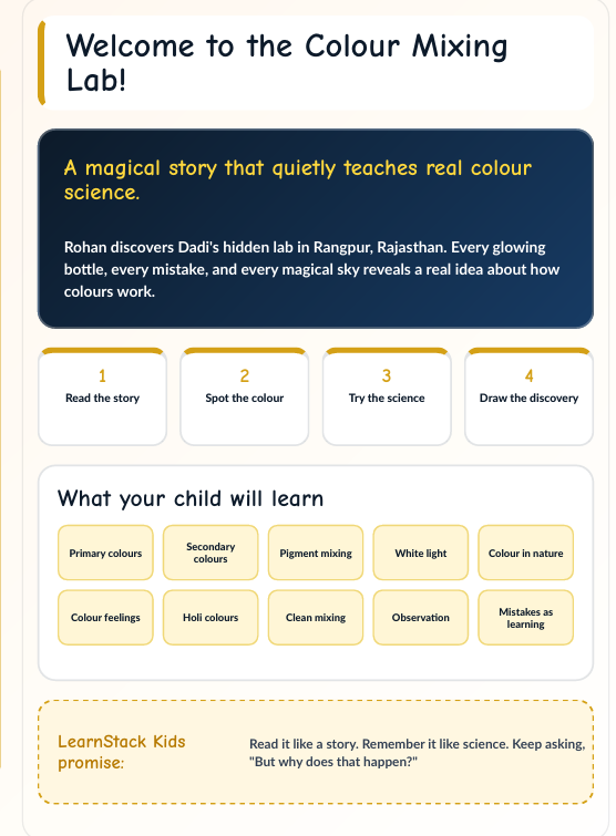 Rohan and the Colour Mixing Lab — A Magical Colour Science Story for Kids preview image 5
