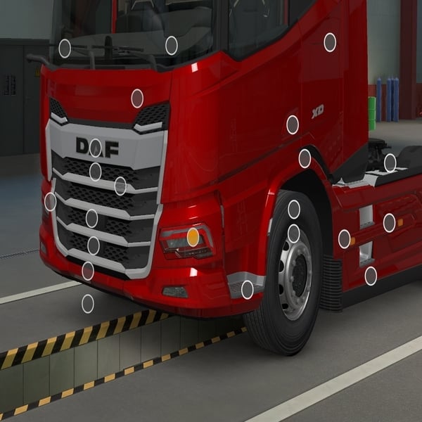[front lights tuning part] DAF XD deflector for full painted headlights by WC007 D3SIGN