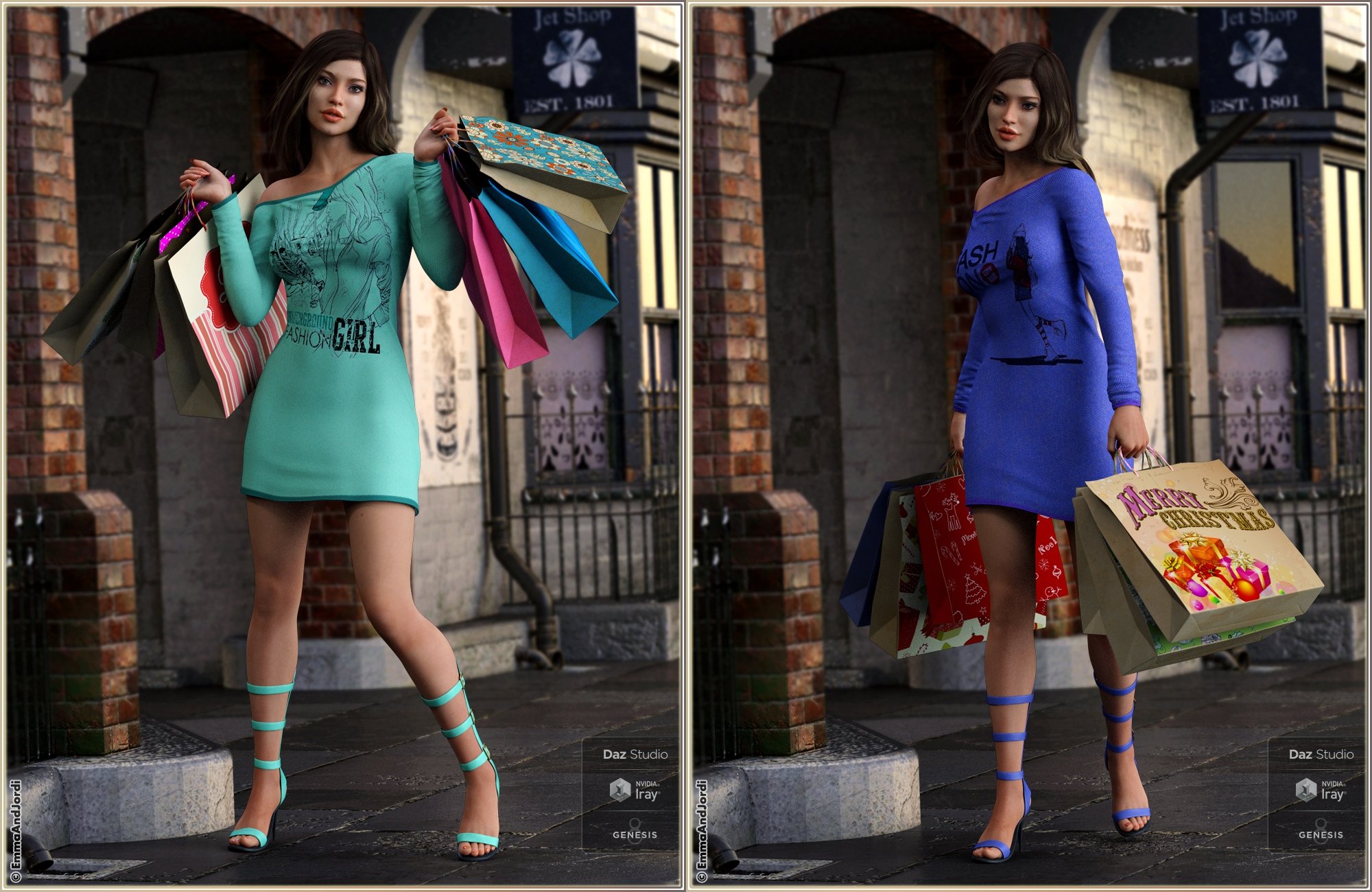 Daz Studio 8s Casual Style A Pack Of Clothes For Female And Male8