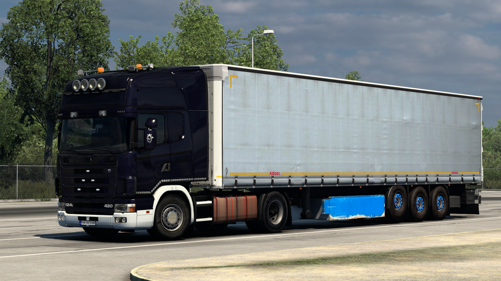 Scania (RJL 4 seria) purple metall and silver Kogel. ETS2 by ANGYALFOLDI