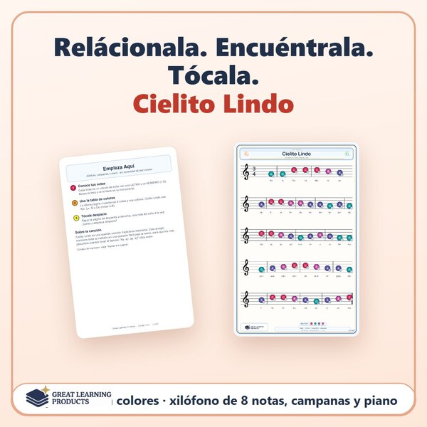 Cielito Lindo Color-Coded Sheet Music