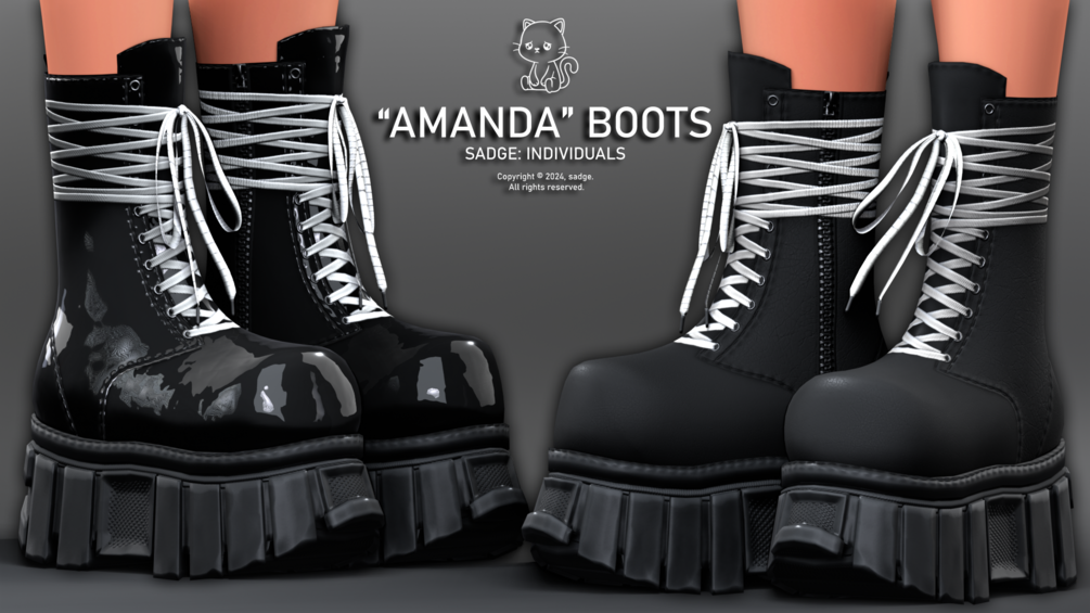 SI: Amanda Boots (VRChat 3D Asset) [.fbx]