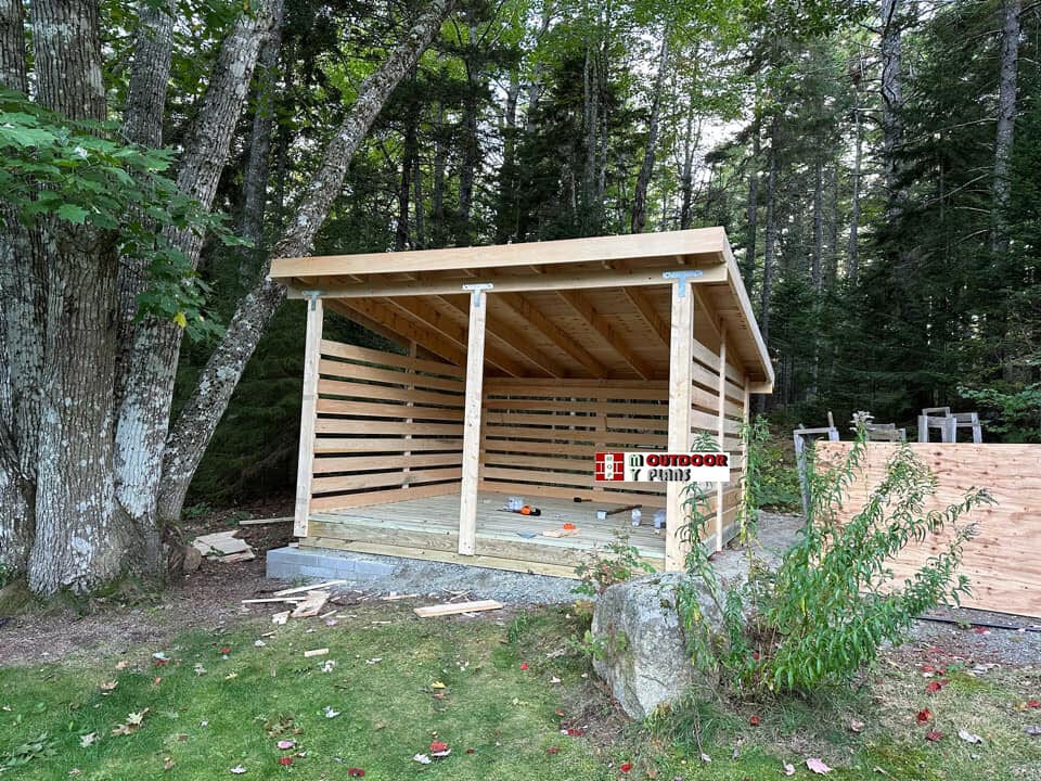 Lean to best sale firewood shed plans