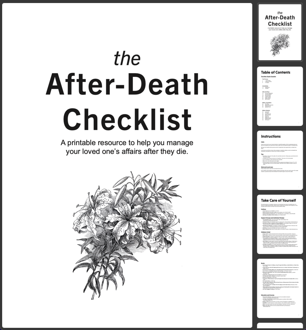 After Death Checklist