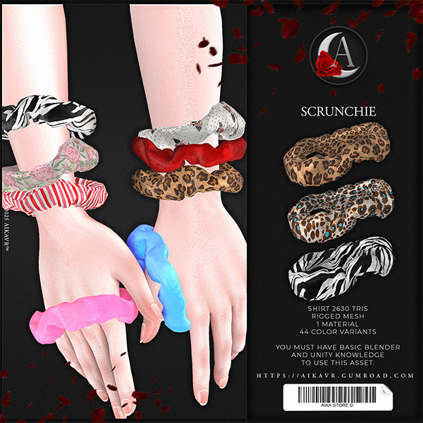 112 𓆩 ☾ 𓆪 • NITRO! | SCRUNCHIE 44 TEXTURES | RIGGED VRCHAT AND VTUBE ASSET • 𓆩 ☽ 𓆪 by ☾ 𝐀 𝐈 𝐊 𝐀