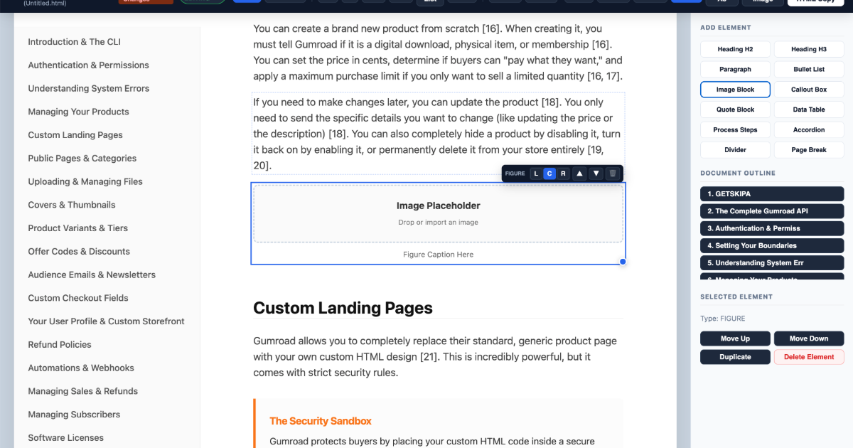 HTML Last Mile Editor
