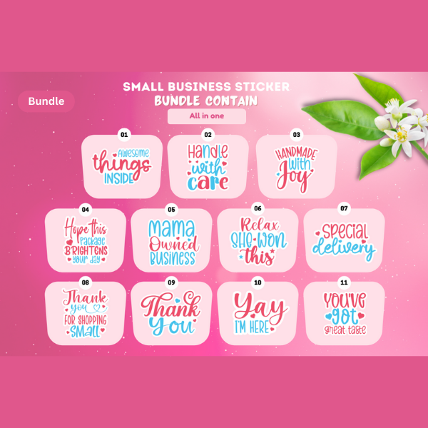Business Sticker Bundle Graphic