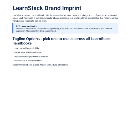 Excel Complete Course 2026 — Beginner to Advanced Career Skills Handbook preview image 7